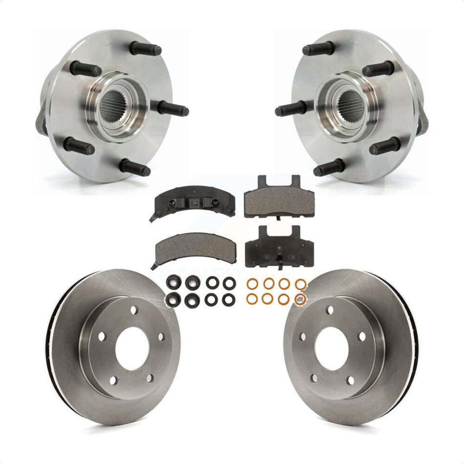 Front Hub Bearing Assembly With Disc Brake Rotors And Ceramic Pads Kit For Dodge Ram 1500 KBB-100768