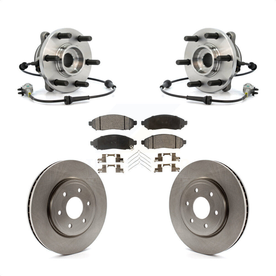 Front Hub Bearing Assembly With Disc Brake Rotors And Ceramic Pads Kit For Nissan Frontier Pathfinder Xterra Suzuki Equator KBB-100837