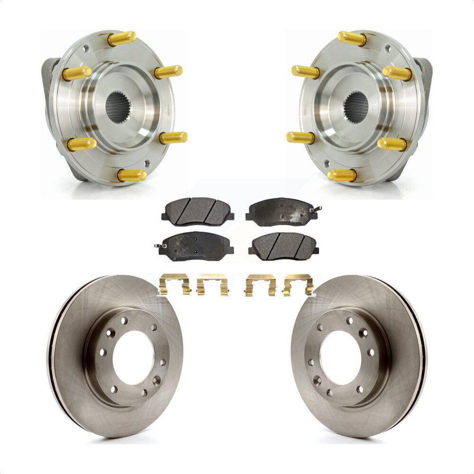 Front Hub Bearing Assembly With Disc Brake Rotors And Ceramic Pads Kit For Kia Sedona Hyundai Entourage KBB-100871
