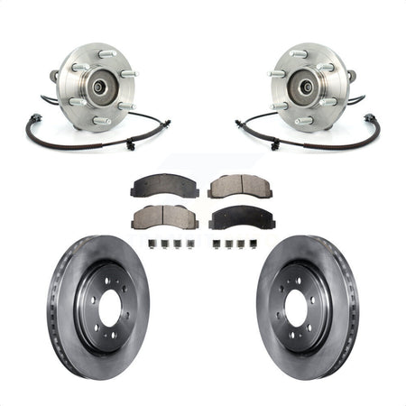 Front Hub Bearing Disc Brake Rotor & Pads Kit For Ford F-150 Expedition Lincoln Navigator KBB-100918