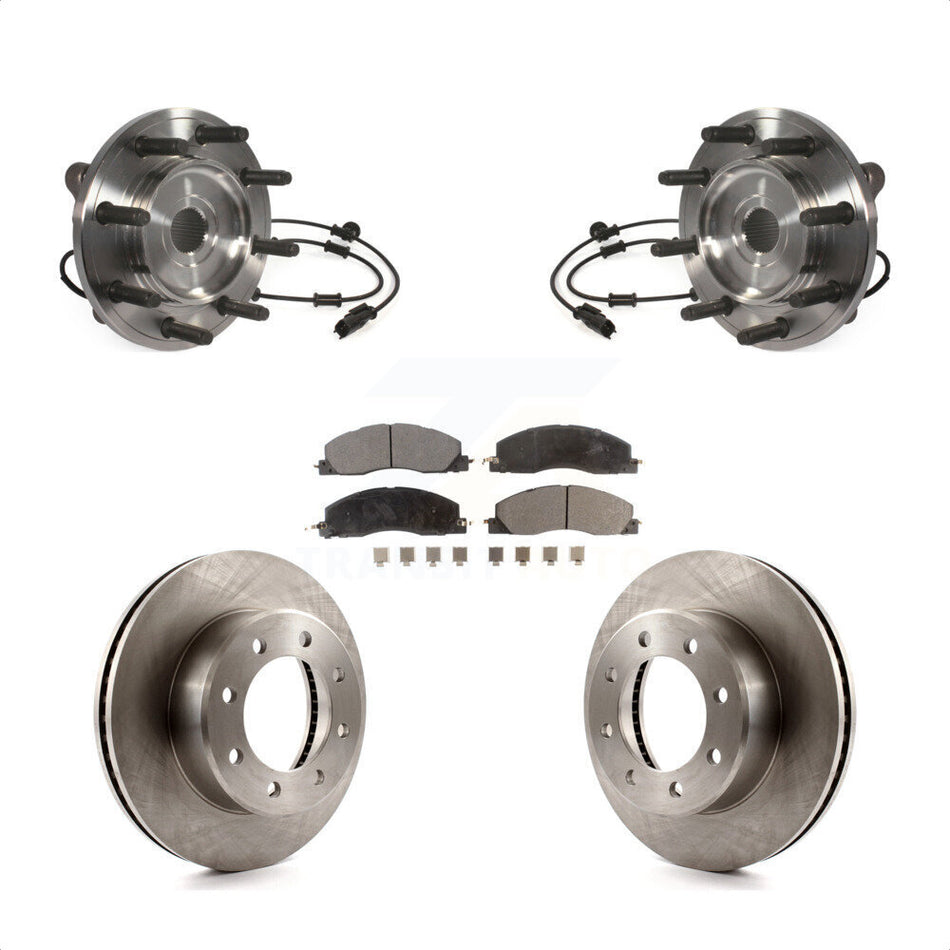 Front Hub Bearing Assembly With Disc Brake Rotors And Ceramic Pads Kit For Ram 2500 3500 KBB-100922