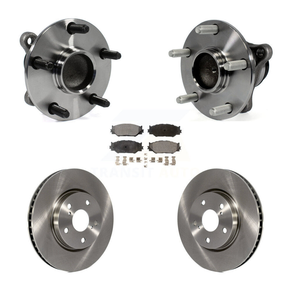 Front Hub Bearing Assembly With Disc Brake Rotors And Ceramic Pads Kit For Lexus IS250 RWD KBB-100952