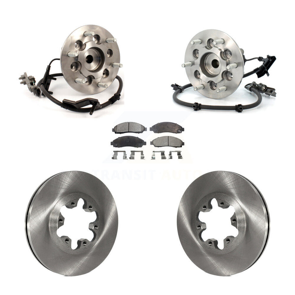 Front Hub Bearing Assembly With Disc Brake Rotors And Ceramic Pads Kit For Chevrolet Colorado GMC Canyon Isuzu i-290 i-280 i-370 KBB-100959