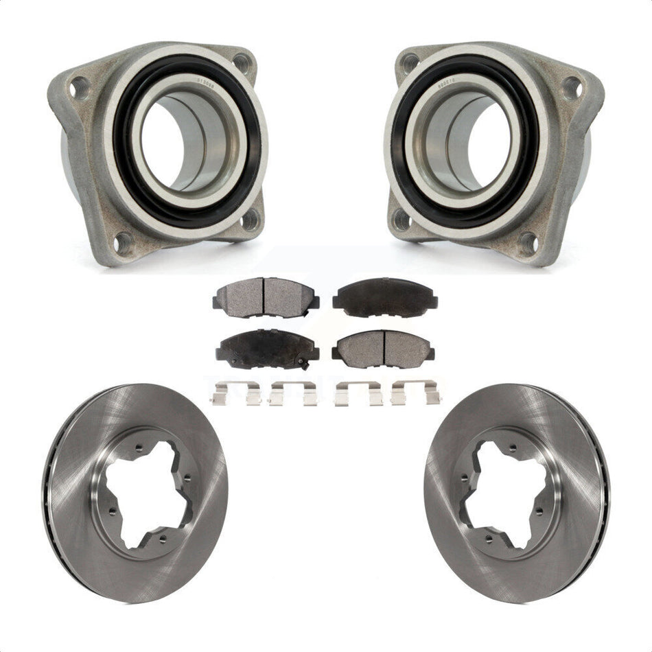 Front Wheel Bearing Assembly With Disc Brake Rotors And Ceramic Pads Kit For Honda Accord Acura CL Module KBB-100968