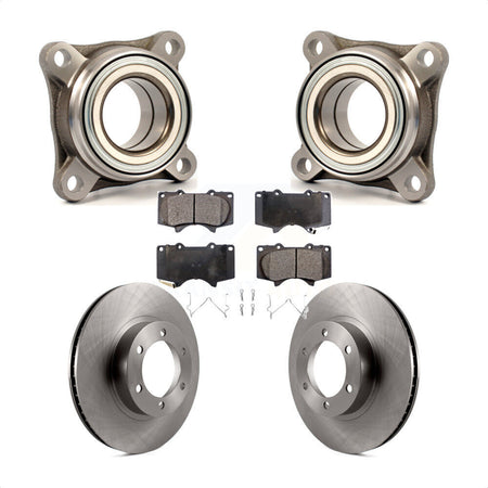 Front Wheel Bearing Assembly Disc Brake Rotor And Pads Kit For Toyota 4Runner Lexus GX470 KBB-100974