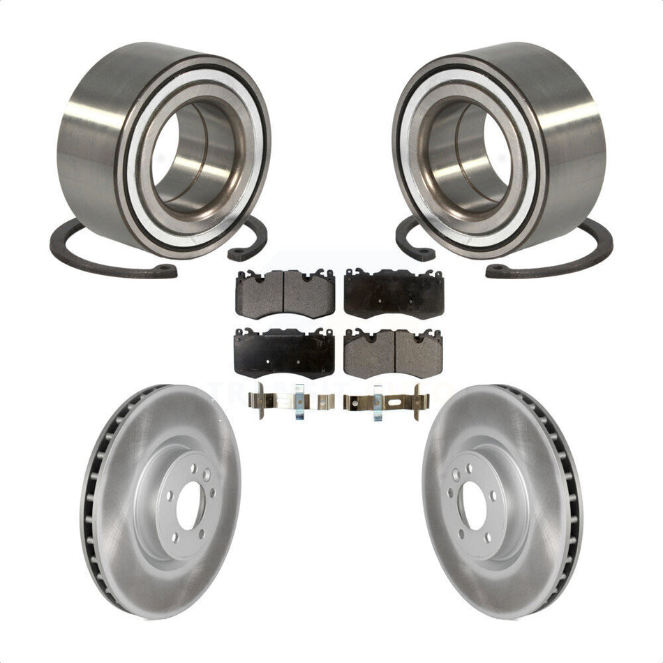 Front Wheel Bearing With Coated Disc Brake Rotors And Semi-Metallic Pads Kit For Land Rover Range Sport KBB-101410