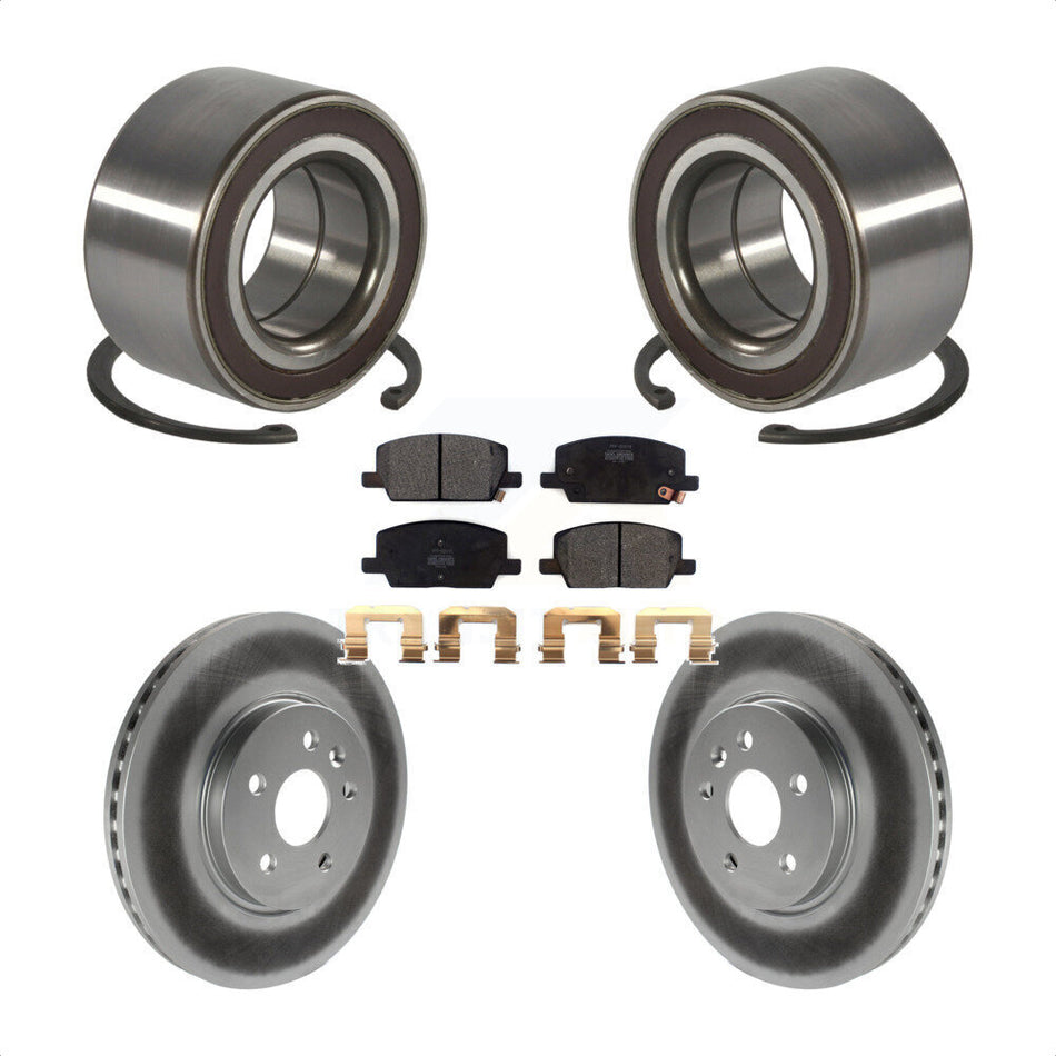 Front Wheel Bearing With Coated Disc Brake Rotors And Semi-Metallic Pads Kit For Chevrolet Trax Buick Encore KBB-101531
