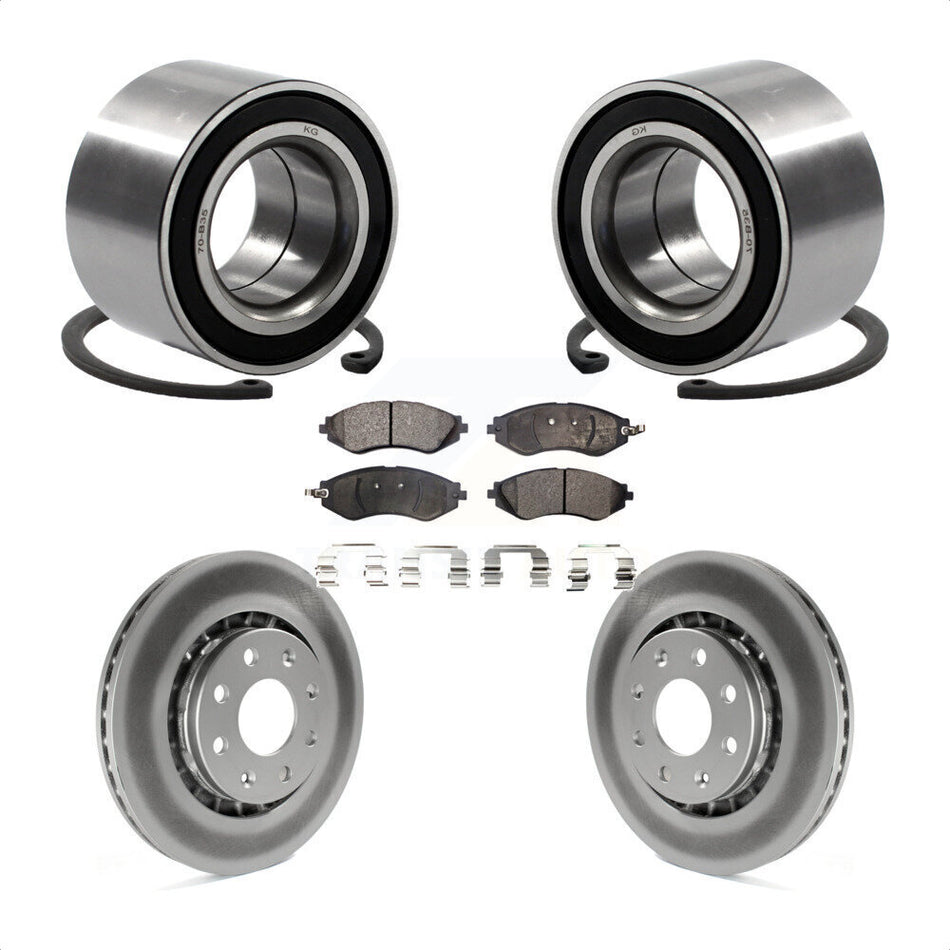 Front Wheel Bearing With Coated Disc Brake Rotors And Semi-Metallic Pads Kit For Chevrolet Aveo Spark Aveo5 Pontiac G3 Suzuki Wave Wave5 Swift+ KBB-101545