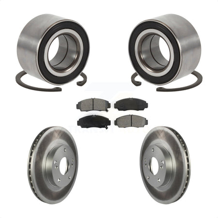 Front Wheel Bearing Coated Disc Brake Rotors And Semi-Metallic Pads Kit For Honda Accord KBB-101678