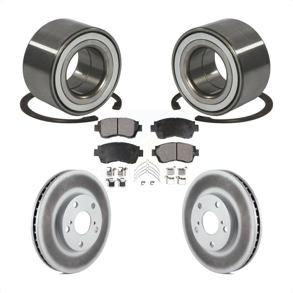 Front Wheel Bearing With Coated Disc Brake Rotors And Ceramic Pads Kit For Toyota Camry Sienna Avalon Lexus ES300 KBB-101850