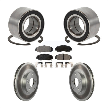 Front Wheel Bearing Coated Disc Brake Rotors And Ceramic Pads Kit For Honda Accord KBB-101972