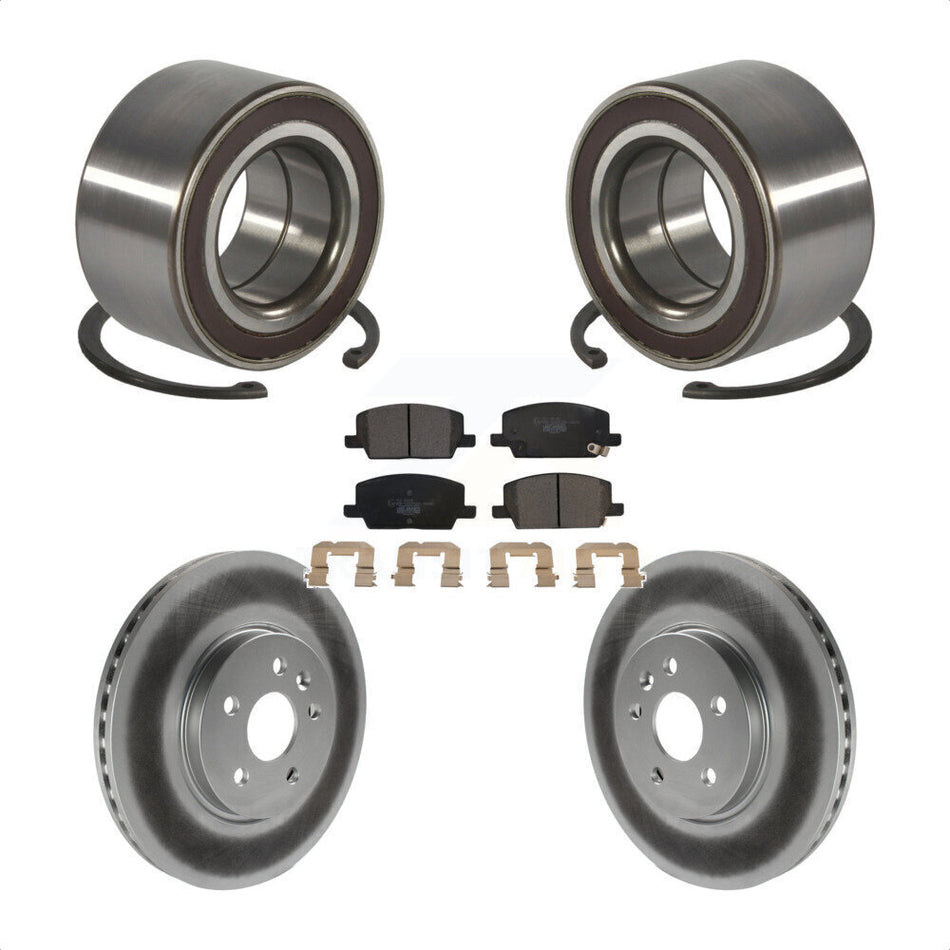 Front Wheel Bearing With Coated Disc Brake Rotors And Ceramic Pads Kit For Chevrolet Trax Buick Encore KBB-102143