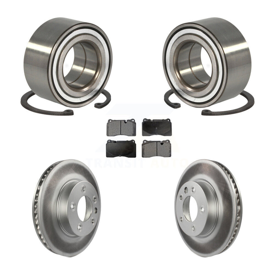 Front Wheel Bearing With Coated Disc Brake Rotors And Ceramic Pads Kit For Volkswagen Touareg KBB-102160