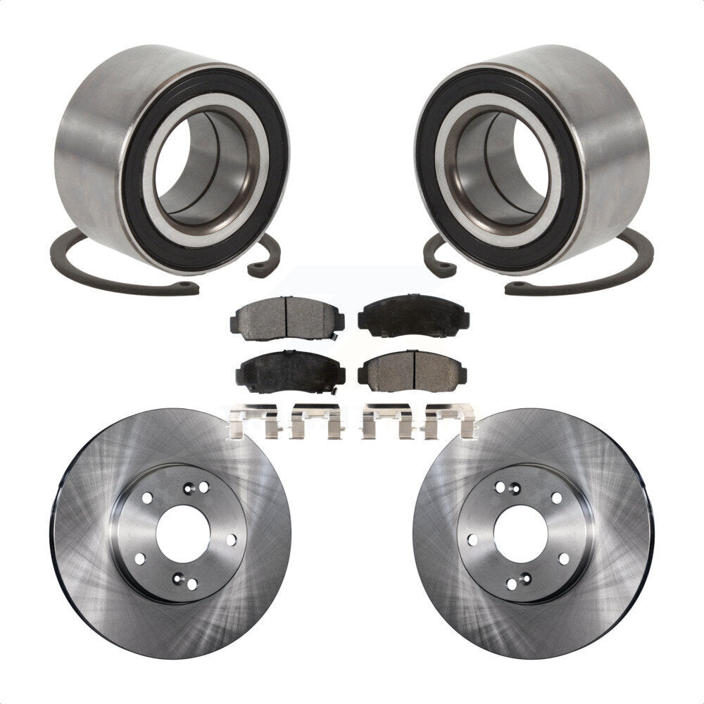 Front Wheel Bearing Brake Rotor Pads Kit For Honda Accord With 282mm Diameter KBB-102307