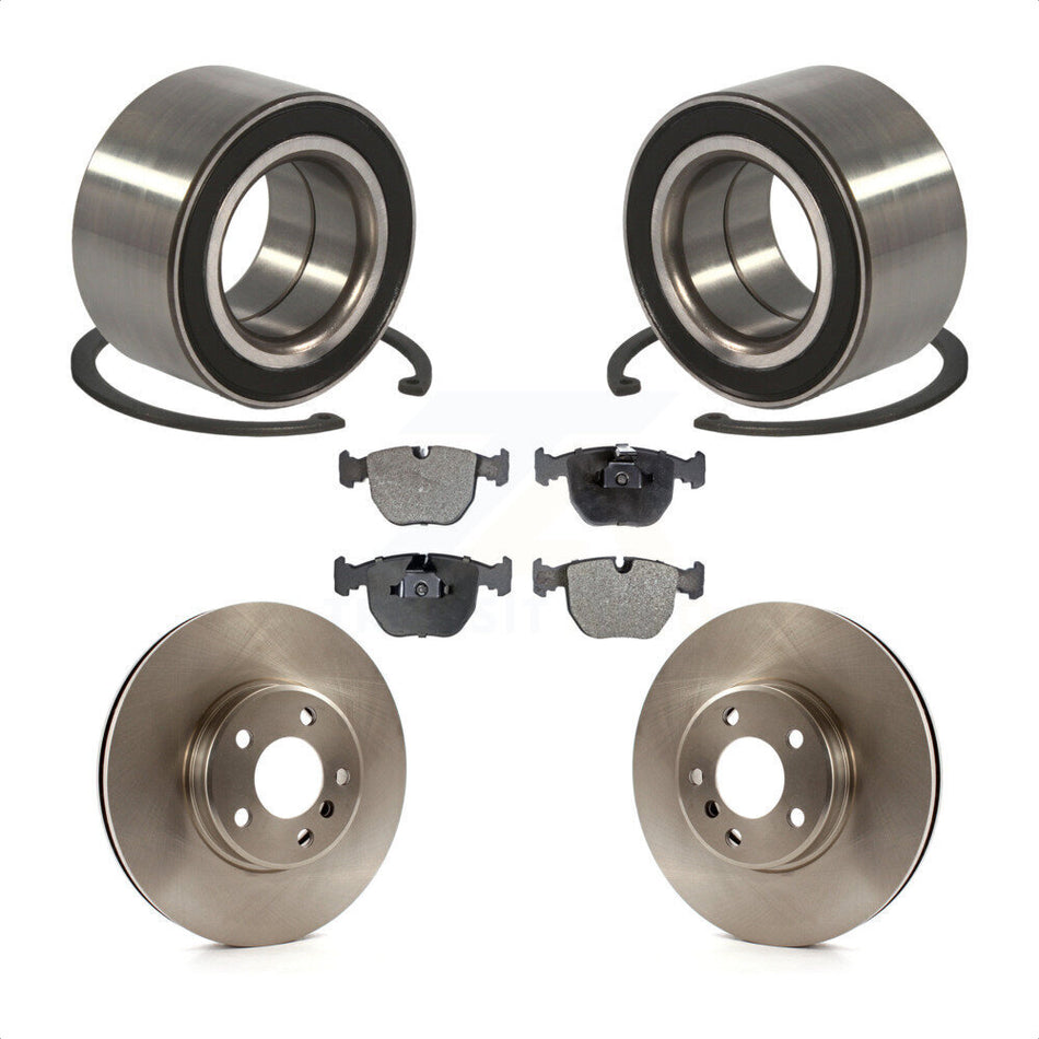 Front Wheel Bearing With Disc Brake Rotors And Semi-Metallic Pads Kit For BMW X5 KBB-102330