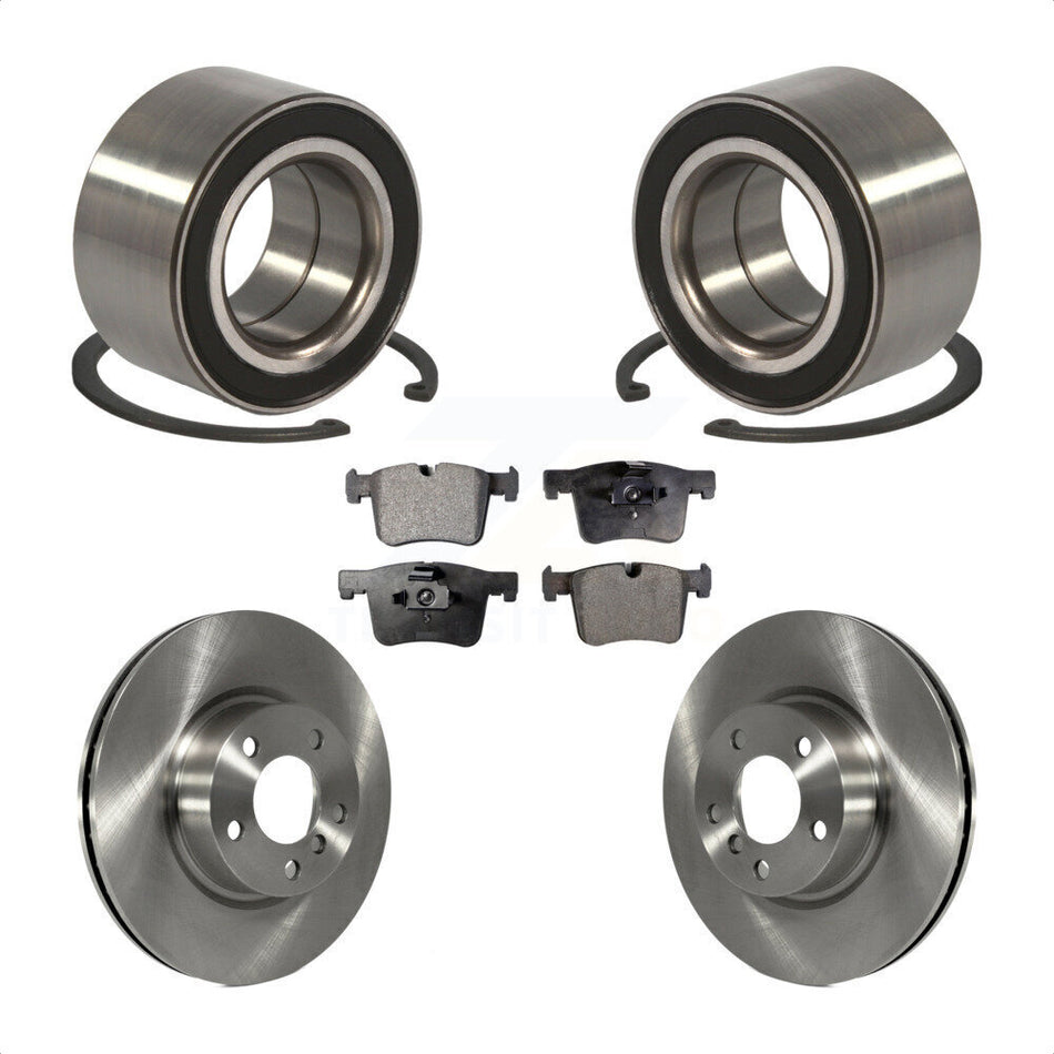 Front Wheel Bearing With Disc Brake Rotors And Semi-Metallic Pads Kit For 2011-2012 BMW X3 KBB-102339