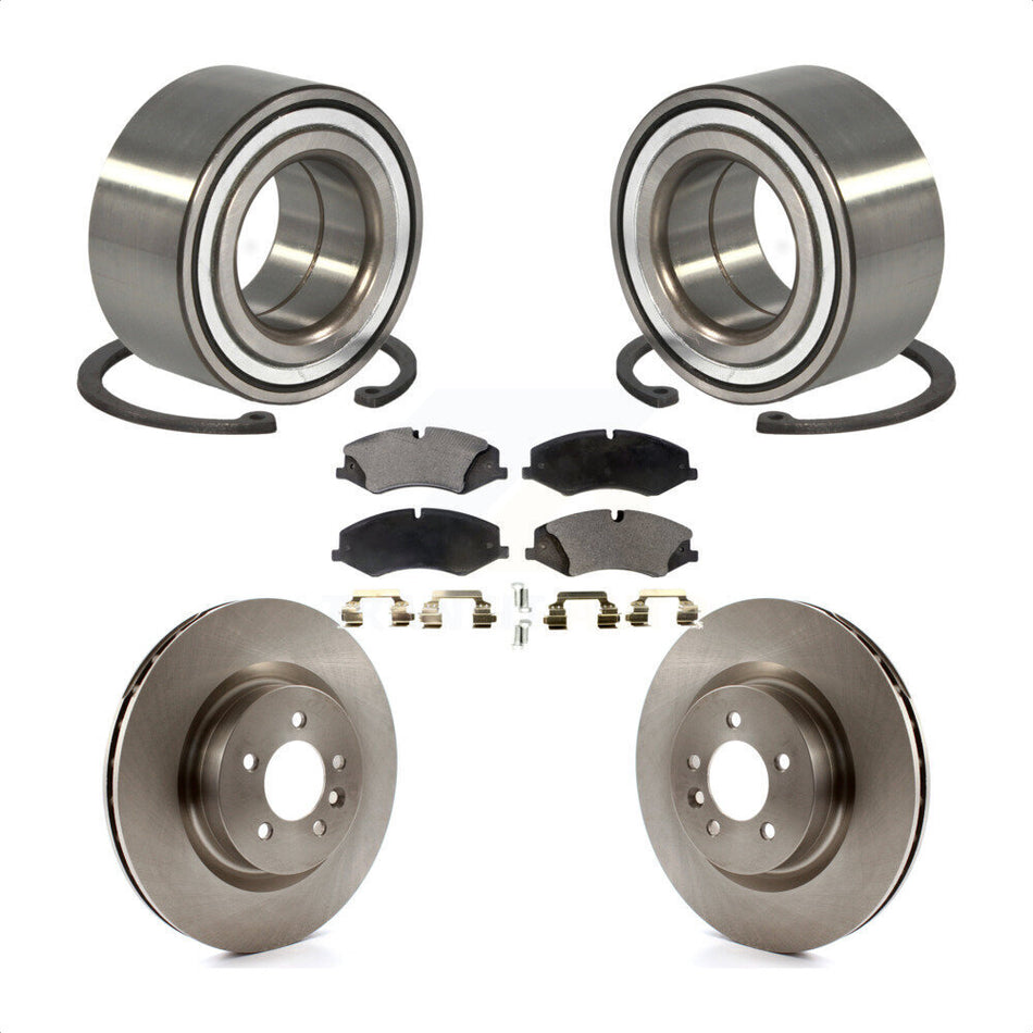 Front Wheel Bearing With Disc Brake Rotors And Semi-Metallic Pads Kit For Land Rover Range Sport Discovery KBB-102340