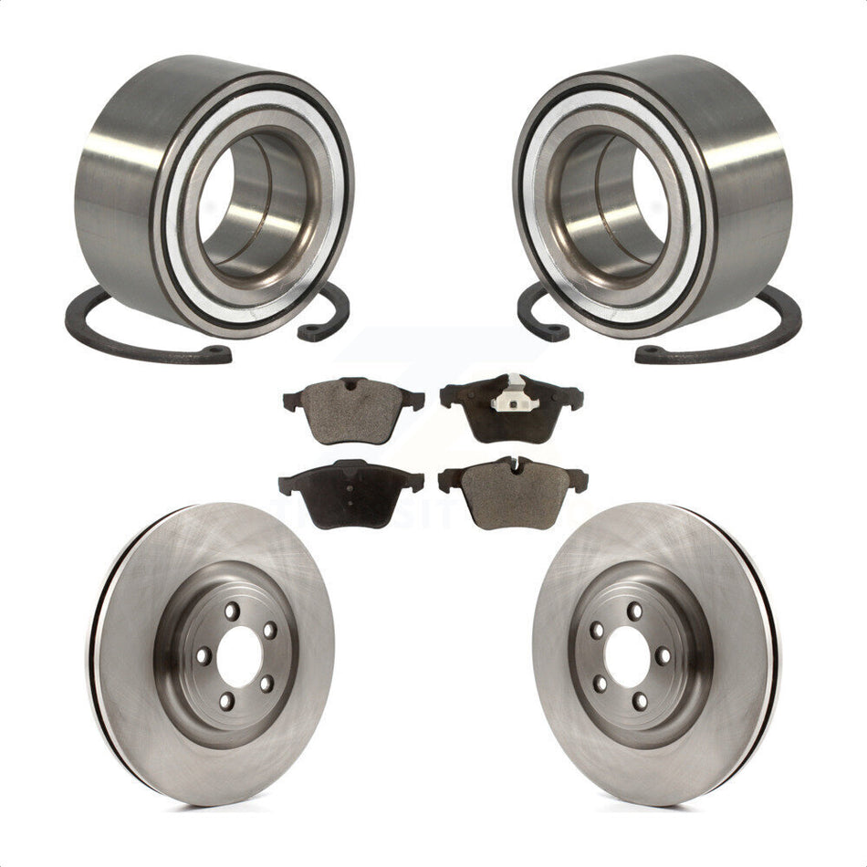 Front Wheel Bearing With Disc Brake Rotors And Semi-Metallic Pads Kit For Jaguar XJ KBB-102343