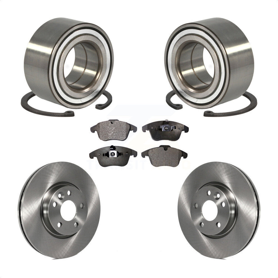 Front Wheel Bearing With Disc Brake Rotors And Semi-Metallic Pads Kit For 2012-2015 Land Rover Range Evoque KBB-102345