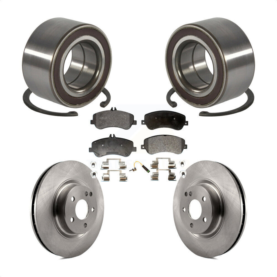 Front Wheel Bearing With Disc Brake Rotors And Semi-Metallic Pads Kit For Mercedes-Benz GLK350 GLK250 KBB-102427
