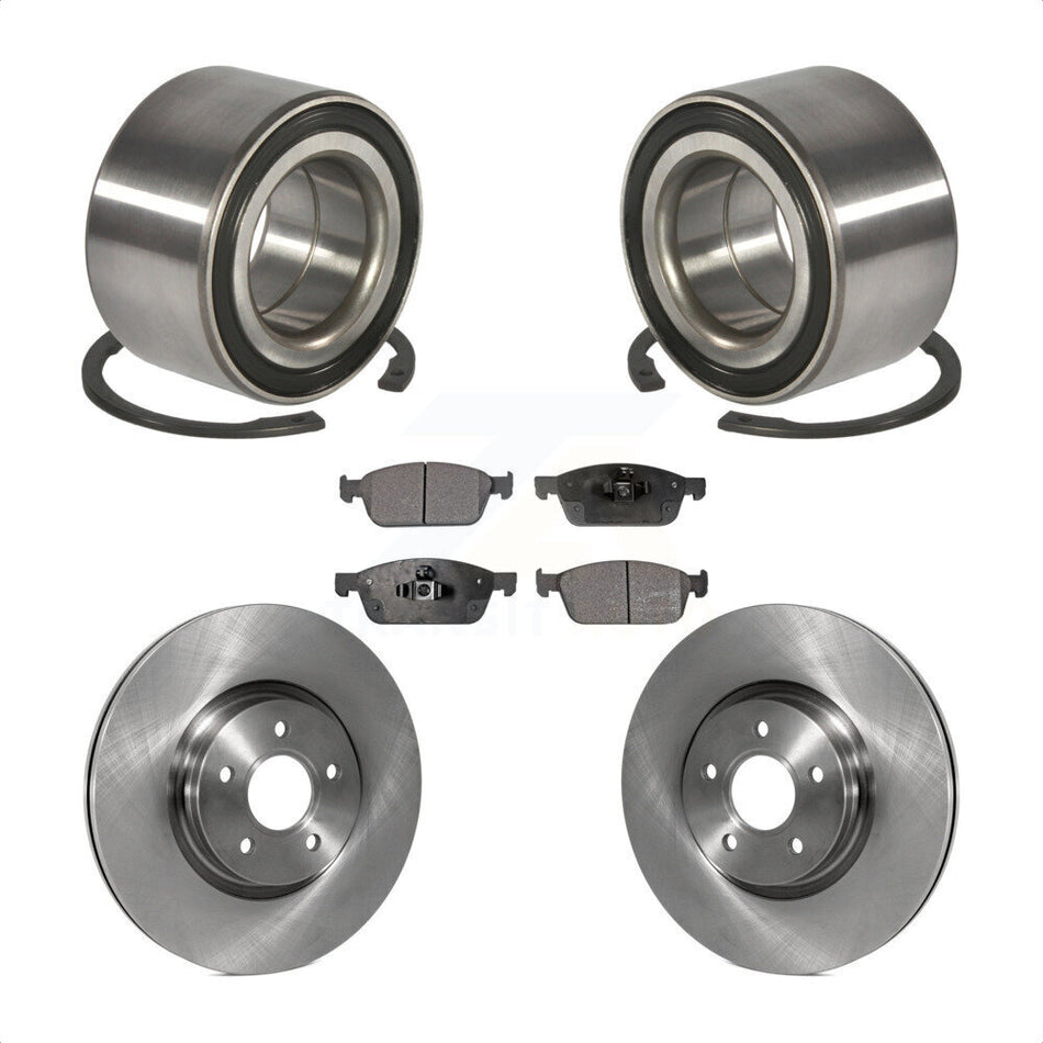 Front Wheel Bearing With Disc Brake Rotors And Semi-Metallic Pads Kit For Ford Escape Connect Lincoln MKC KBB-102433
