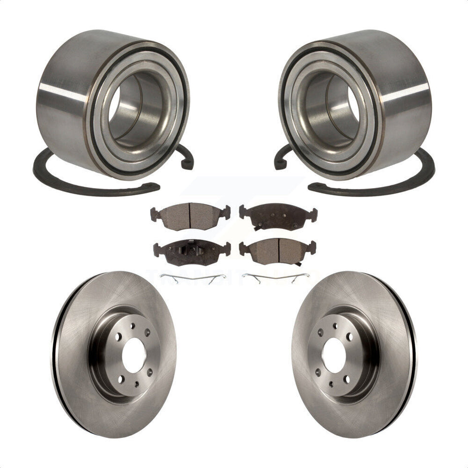Front Wheel Bearing With Disc Brake Rotors And Semi-Metallic Pads Kit For Fiat 500 KBB-102449