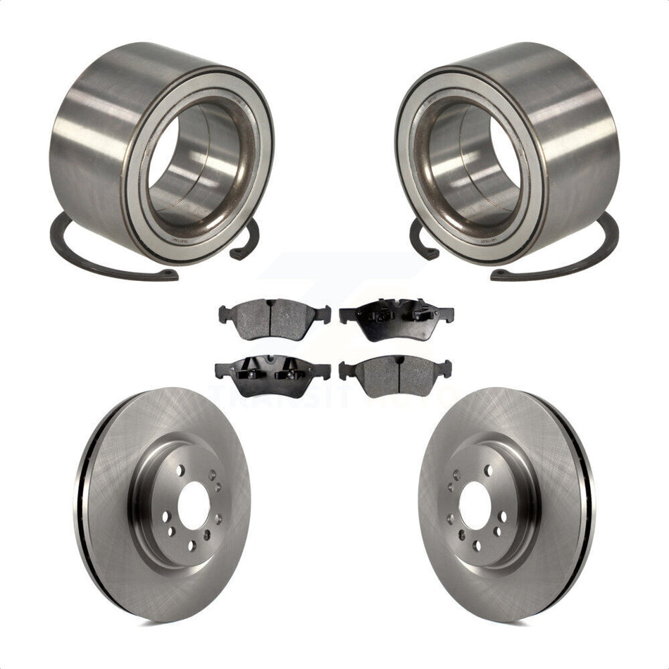 Front Wheel Bearing With Disc Brake Rotors And Semi-Metallic Pads Kit For Mercedes-Benz ML350 R350 ML500 ML320 R500 R320 KBB-102475