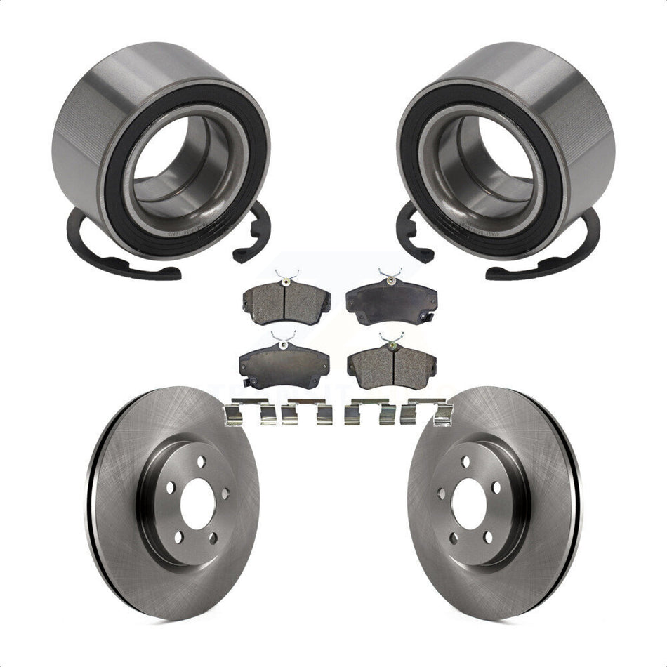 Front Wheel Bearing With Disc Brake Rotors And Semi-Metallic Pads Kit For Chrysler PT Cruiser KBB-102478