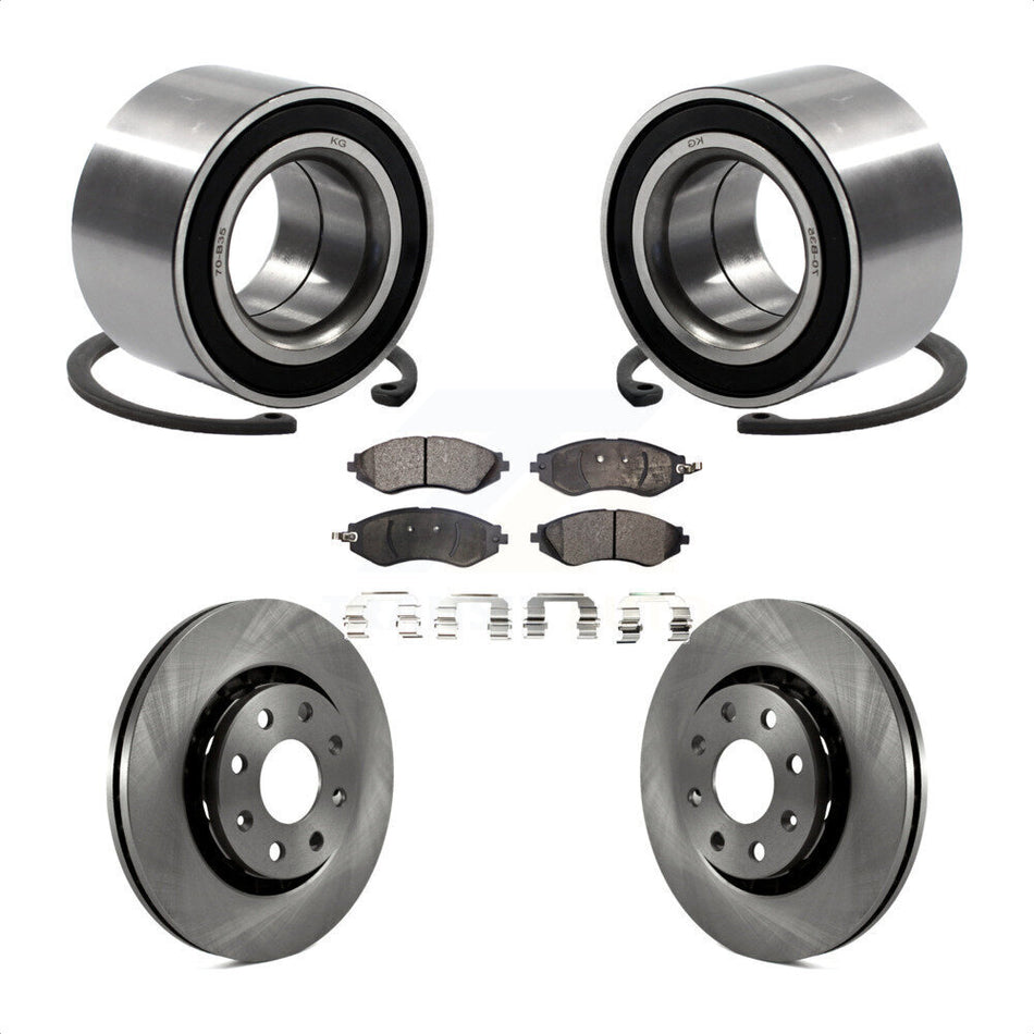 Front Wheel Bearing With Disc Brake Rotors And Semi-Metallic Pads Kit For Chevrolet Aveo Spark Aveo5 Pontiac G3 Suzuki Wave Wave5 Swift+ KBB-102493