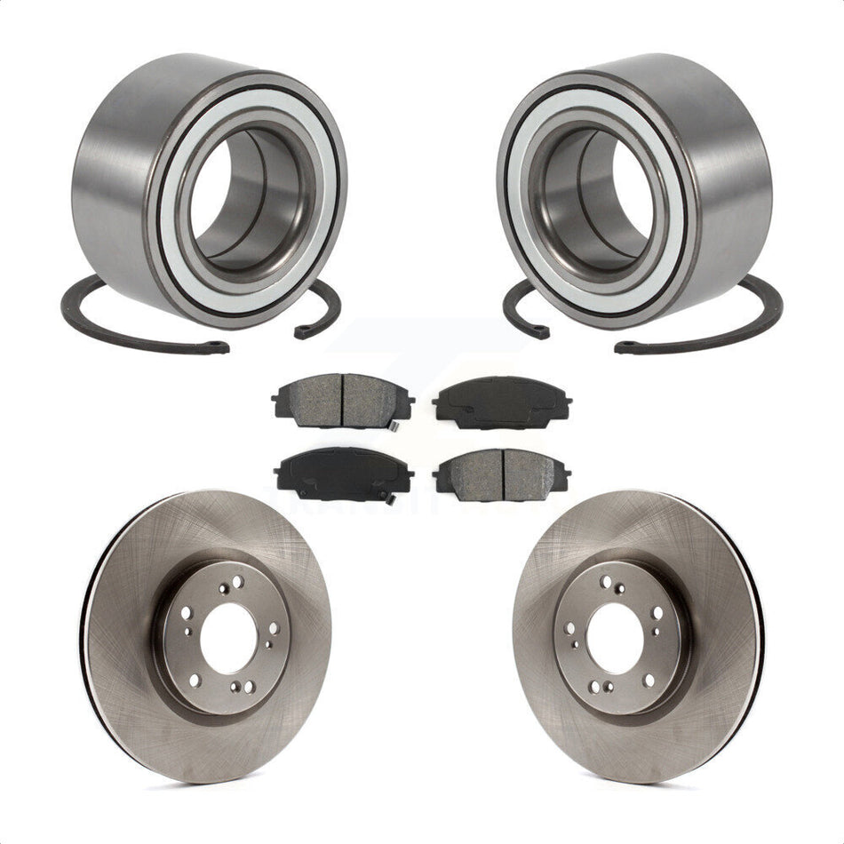 Front Wheel Bearing With Disc Brake Rotors And Semi-Metallic Pads Kit For 2000-2009 Honda S2000 KBB-102600