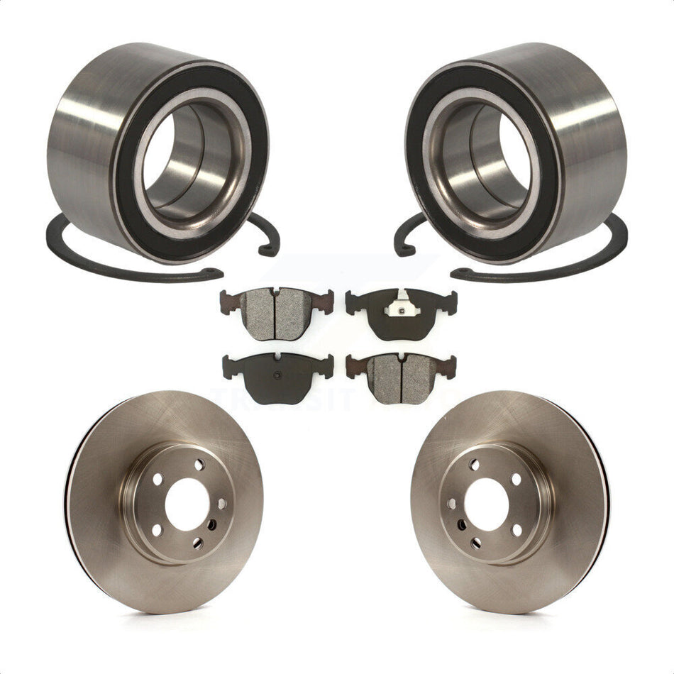 Front Wheel Bearing With Disc Brake Rotors And Semi-Metallic Pads Kit For BMW X5 KBB-102690