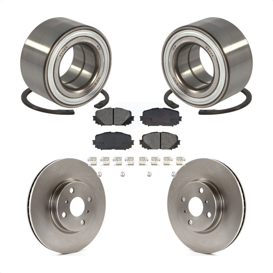 Front Wheel Bearing With Disc Brake Rotors And Semi-Metallic Pads Kit For Toyota Yaris KBB-102760