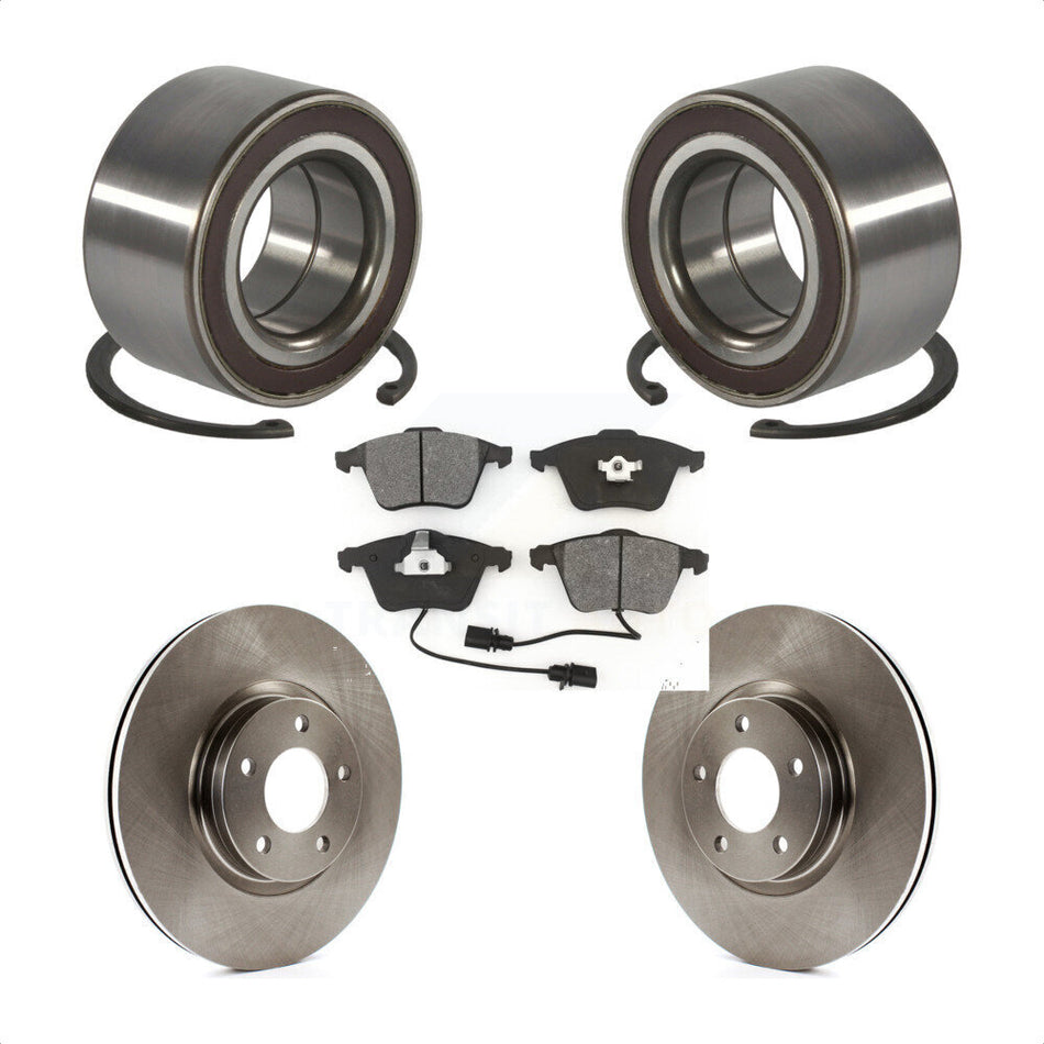 Front Wheel Bearing With Disc Brake Rotors And Semi-Metallic Pads Kit For Mazda 3 KBB-102769