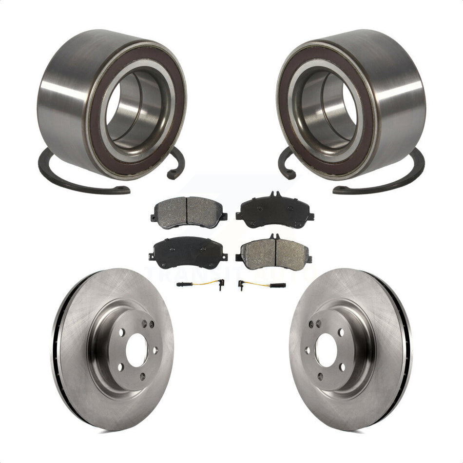 Front Wheel Bearing With Disc Brake Rotors And Semi-Metallic Pads Kit For Mercedes-Benz GLK350 GLK250 KBB-102783