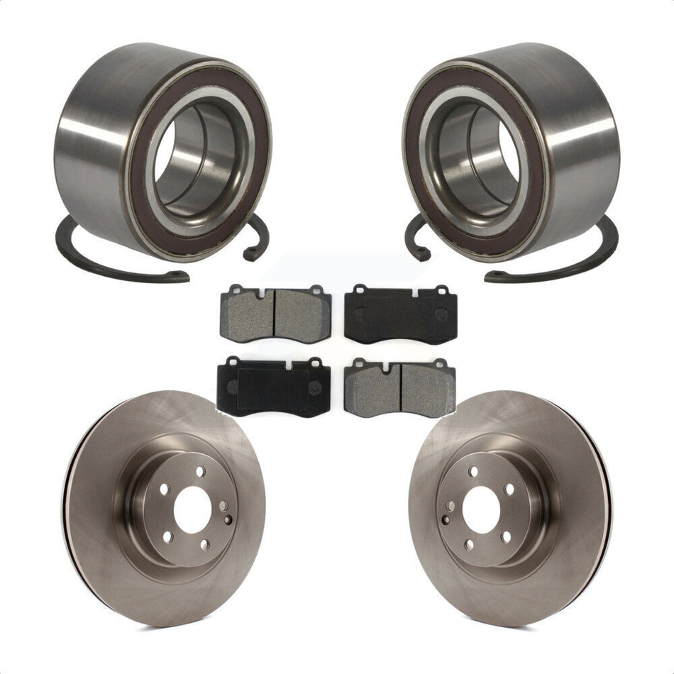 Front Wheel Bearing With Disc Brake Rotors And Semi-Metallic Pads Kit For Mercedes-Benz S550 CL550 S350 KBB-102784