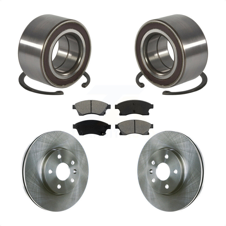 Front Wheel Bearing With Disc Brake Rotors And Semi-Metallic Pads Kit For Chevrolet Sonic KBB-102820