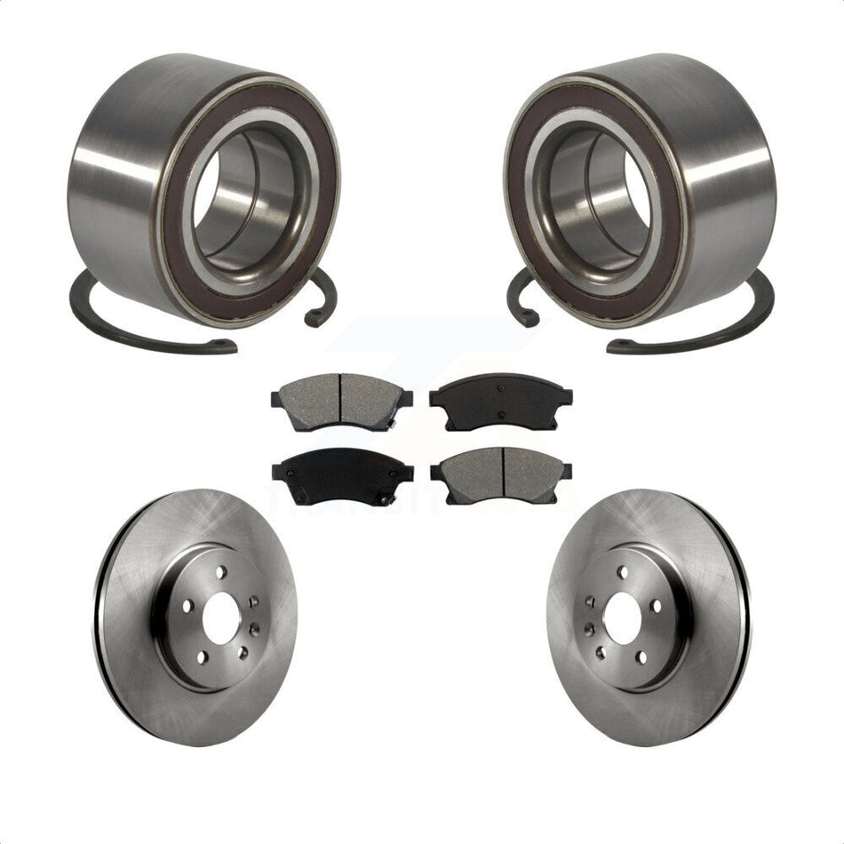 Front Wheel Bearing With Disc Brake Rotors And Semi-Metallic Pads Kit For Chevrolet Buick Encore Trax Sonic KBB-102821