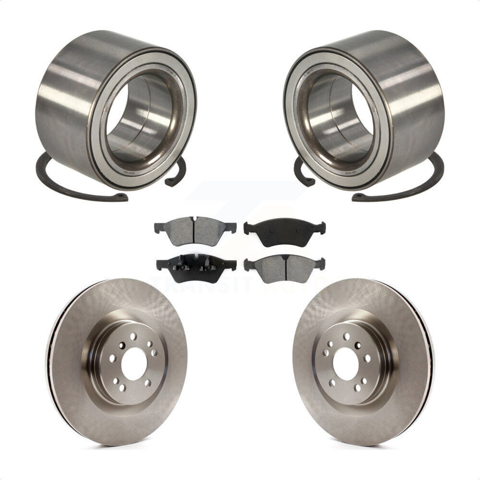 Front Wheel Bearing With Disc Brake Rotors And Semi-Metallic Pads Kit For Mercedes-Benz ML350 R350 ML320 ML550 KBB-102825
