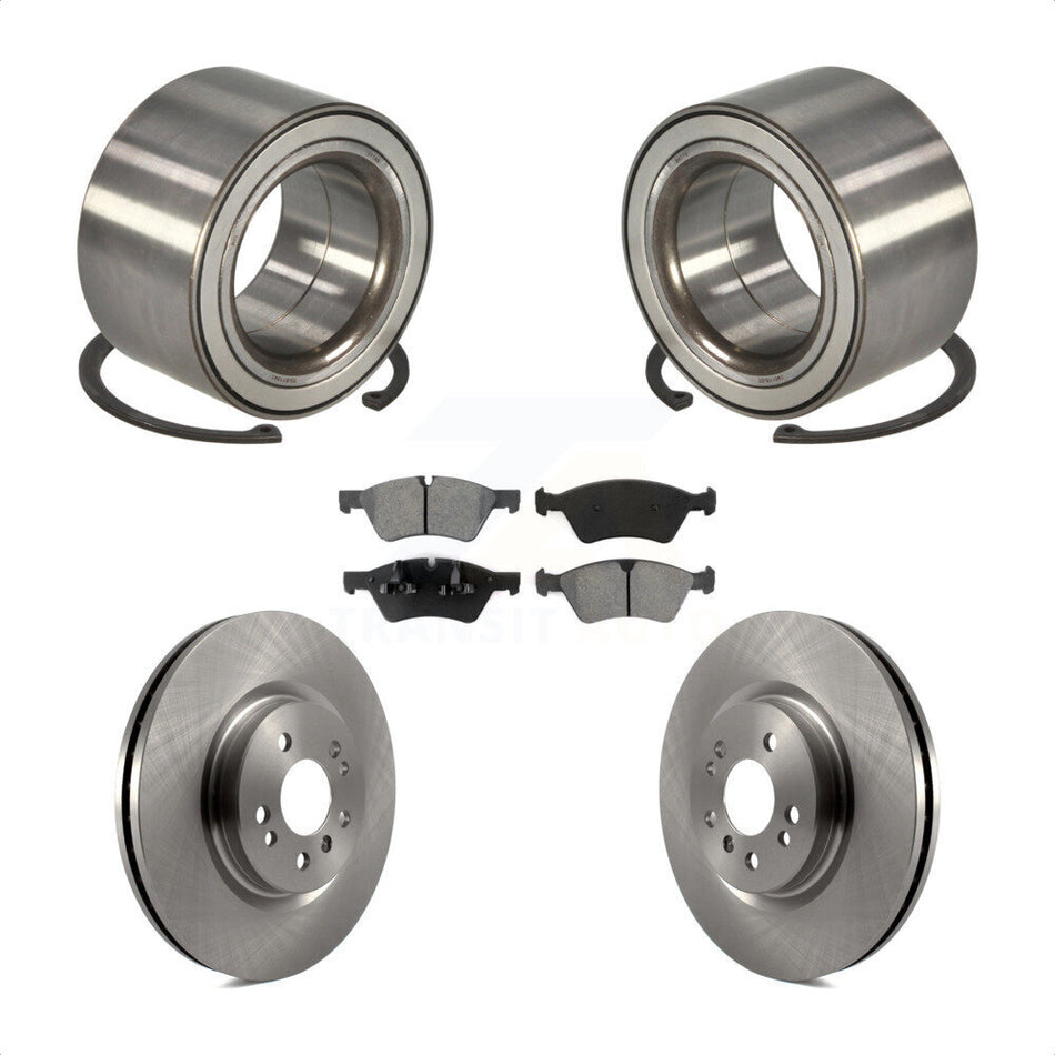 Front Wheel Bearing With Disc Brake Rotors And Semi-Metallic Pads Kit For Mercedes-Benz ML350 R350 ML500 ML320 R500 R320 KBB-102826