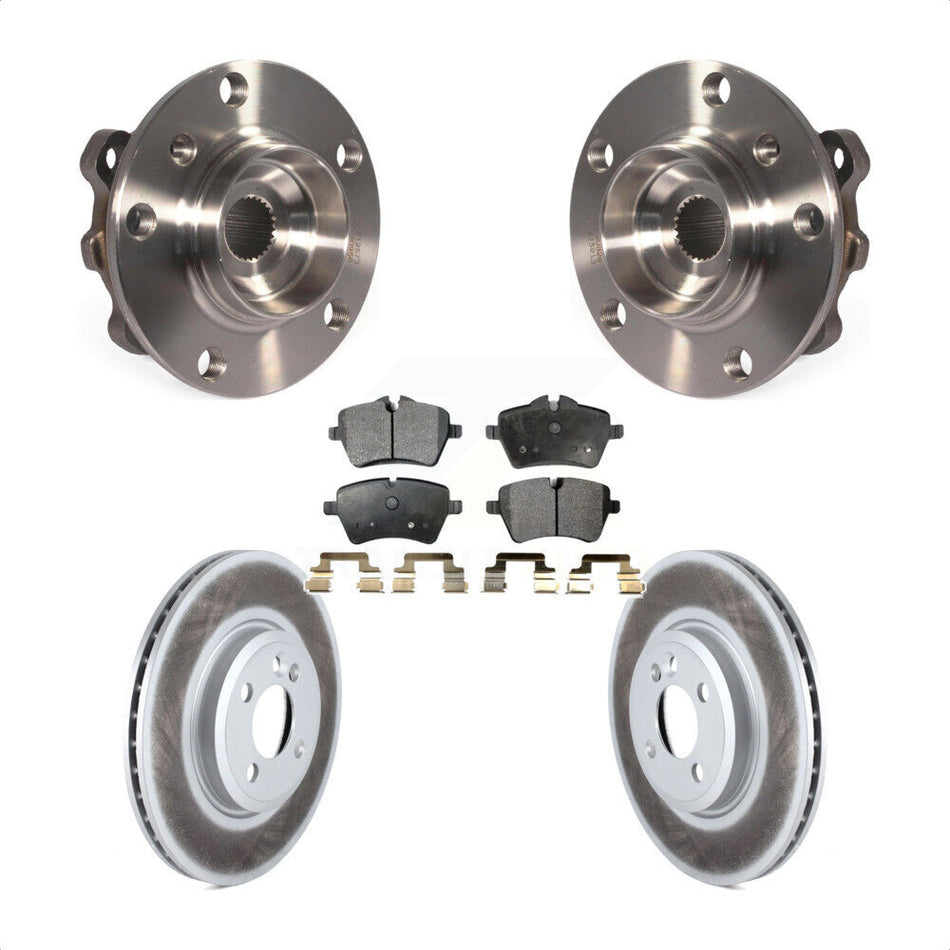 Front Hub Bearing Assembly With Coated Disc Brake Rotors And Semi-Metallic Pads Kit For Mini Cooper Countryman KBB-103460