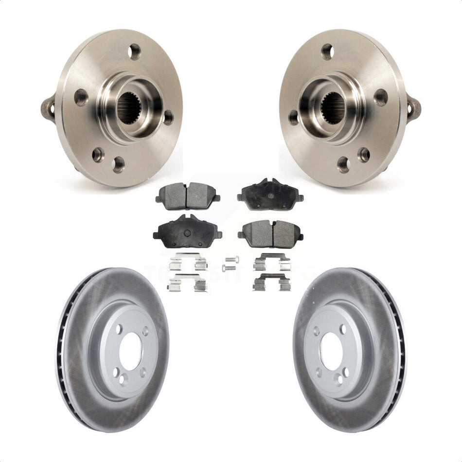 Front Hub Bearing Assembly With Coated Disc Brake Rotors And Semi-Metallic Pads Kit For Mini Cooper KBB-103692