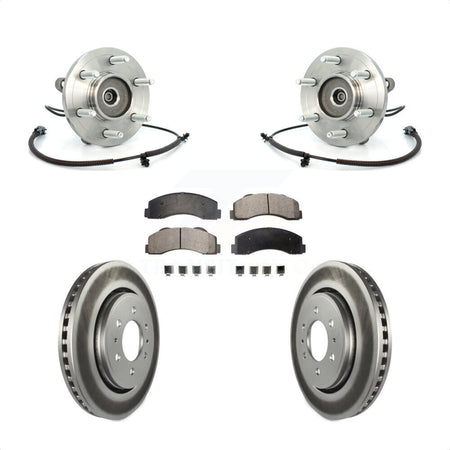 Front Hub Bearing Coated Brake Rotor Pads Kit For Ford F-150 Expedition Lincoln Navigator KBB-103882