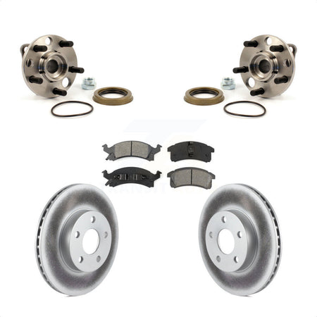 Front Hub Bearing Coated Brake Rotor Pad Kit For Chevrolet Cavalier Pontiac Sunfire Grand KBB-103945