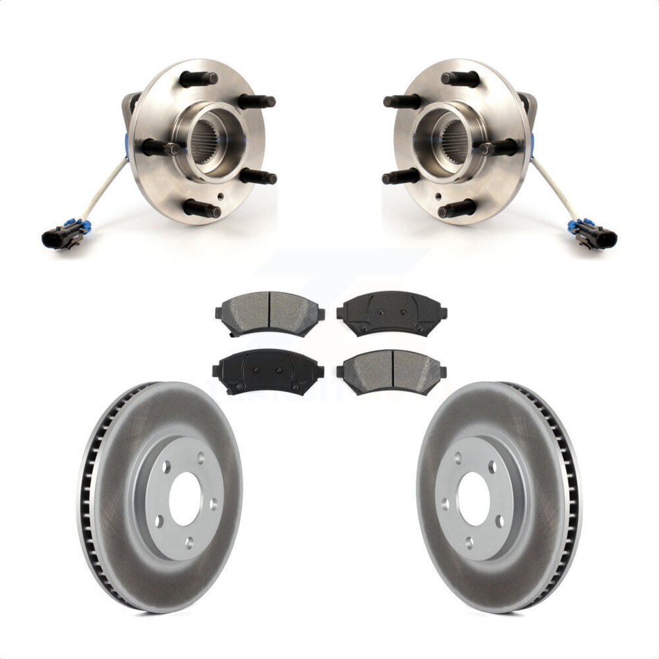 Front Hub Bearing Coat Brake Rotor Pads Kit For Chevrolet Buick Impala LeSabre Monte Carlo Park Avenue Cadillac Pontiac Bonneville DeVille Oldsmobile Eldorado Aurora Intrigue KBB-103960