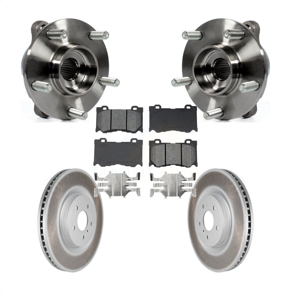 Front Hub Bearing Coated Brake Rotor Pads Kit For INFINITI Q50 Q60 M37 FX50 QX70 Q70 Q70L KBB-104208