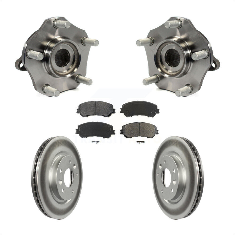 Front Hub Bearing Assembly With Coated Disc Brake Rotors And Semi-Metallic Pads Kit For Nissan Rogue Sport Qashqai KBB-104230