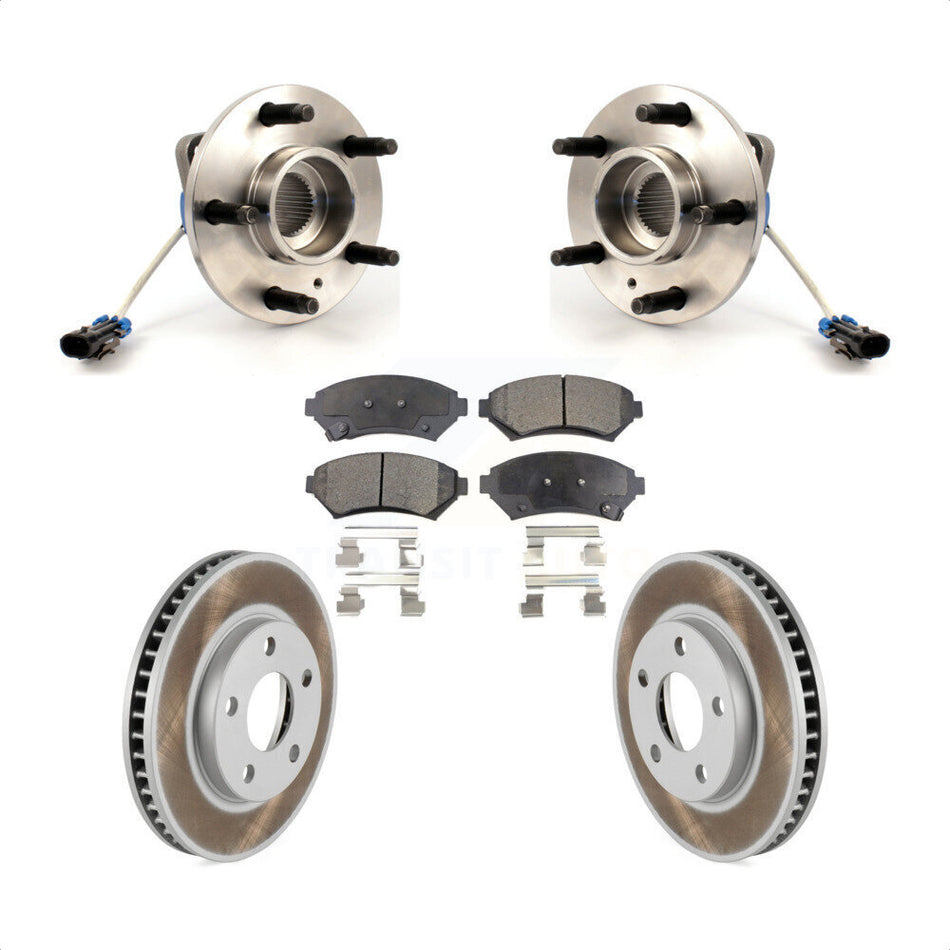 Front Hub Bearing Coat Brake Rotor Pads Kit For Buick LeSabre Century Pontiac Grand Prix Chevrolet Venture Regal Oldsmobile Montana Bonneville Intrigue Silhouette Trans Sport KBB-104440