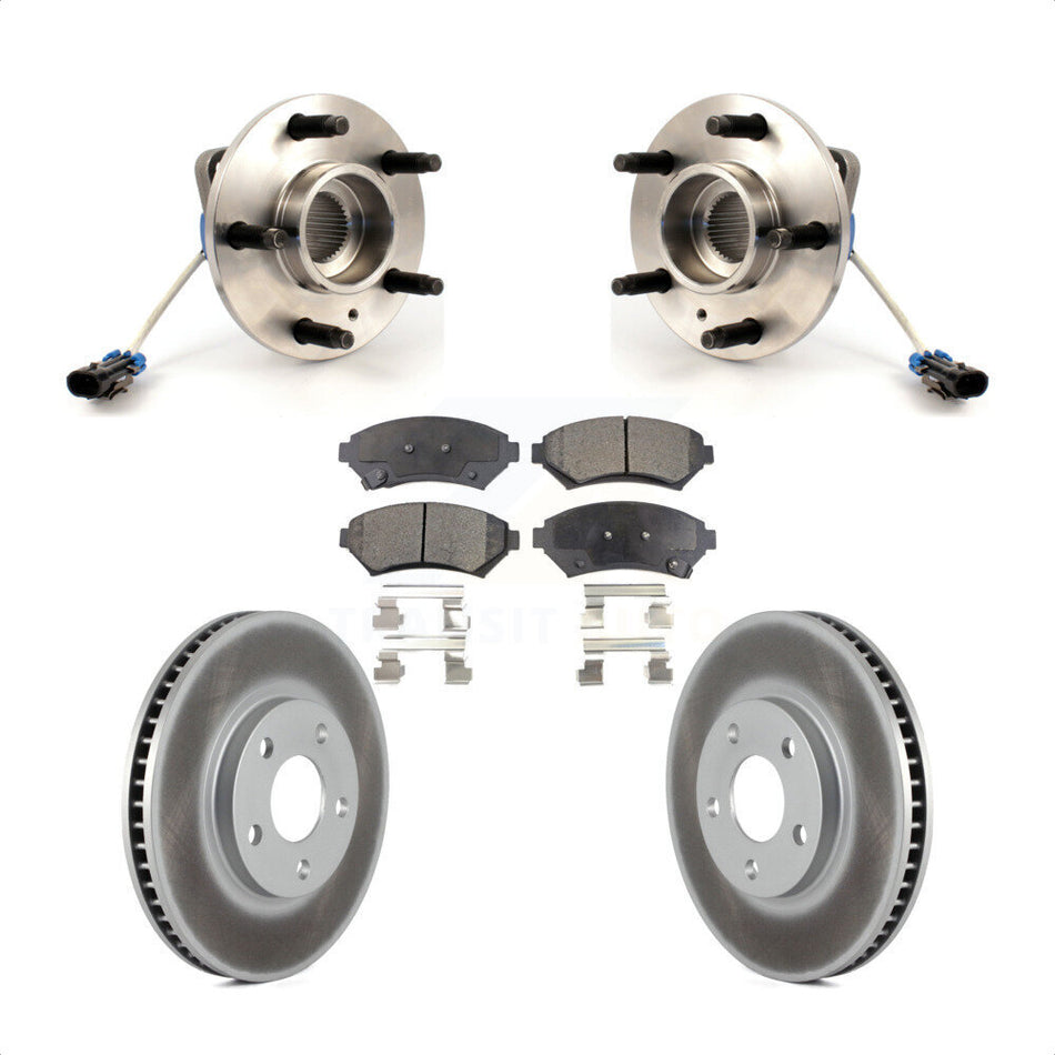 Front Hub Bearing Coat Brake Rotor Pads Kit For Chevrolet Buick Impala LeSabre Monte Carlo Park Avenue Cadillac Pontiac Bonneville DeVille Oldsmobile Eldorado Aurora Intrigue KBB-104441