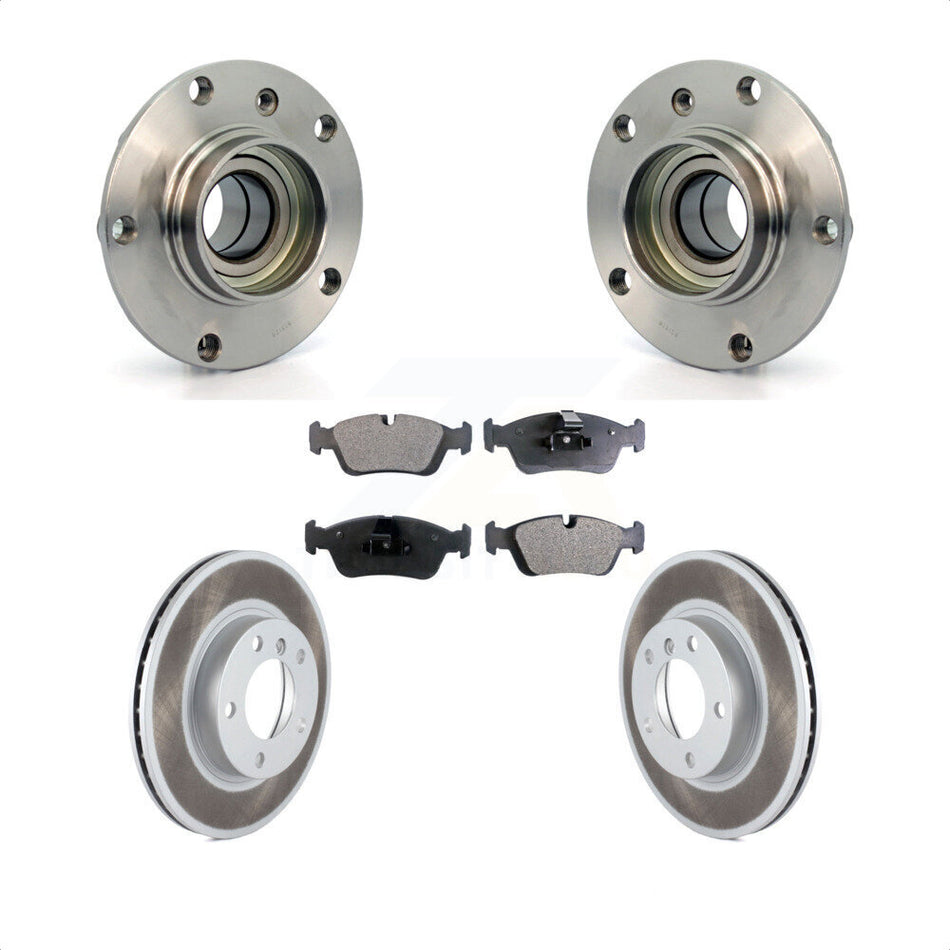 Front Hub Bearing Assembly With Coated Disc Brake Rotors And Ceramic Pads Kit For BMW Z3 Z4 323i 323Ci 328i 318i 323is 328is 318is 320i KBB-104455