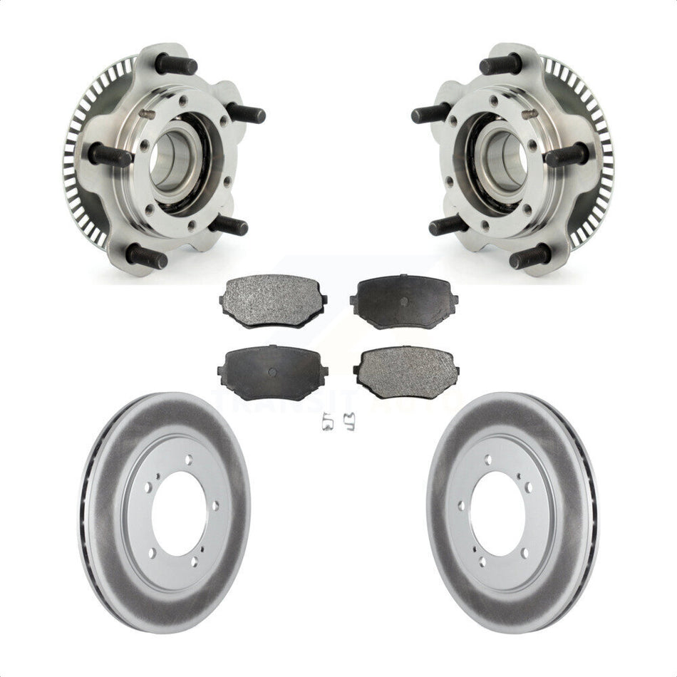 Front Hub Bearing Assembly With Coated Disc Brake Rotors And Ceramic Pads Kit For Suzuki XL-7 Grand Vitara KBB-104484